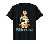 Barmaid Oktoberfest Sausage German Woman Dirndl Bratwurst T-Shirt
