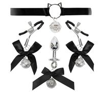 BARMI Elegant Adjustable Nippl Clamps with Stylish Chain Necklace - Non-Piercing Pleasure and Enhancing in Romantic Moments for All Genders.