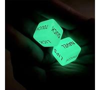 BARMI Romantic Naughty Dice set for Adults Couple Funny Glow in The Dark Dice for Anniversary Valentines Day Wedding Gift,Couple Game Choices,36 Ways to Play(Green)