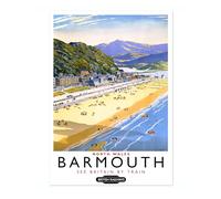 Barmouth, Wales Print, British Railways Poster, Vintage UK Wall Art, Framed Retro Decor, Gift Idea, Archival Matte, A3 (Print Only) - 42x29.7cm