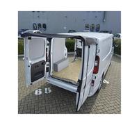 Barn Door Awning for Vans 600D Waterproof Durable RV Rear Barn Door Awning Cover Fit Use For VW Ford Black Sunshade(180x114cm)