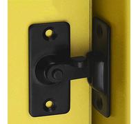 Barn Door Bathroom Lock Flip Pocket Door Lock Screen Door Stopper Lock Hook Eye Lock Bi-Fold Door Lock(Black Small)