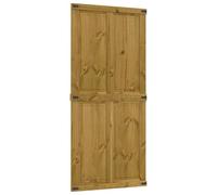 Barn Door Corona Honey Brown Solid Pine 100 x 210 cm Sliding Door for Indoor Space, Space Saving Room Door with Durable Material, Ideal for Kitchen, Bathroom, Office and Home