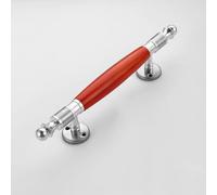 Barn Door Handle Bar,Retro Style Door Pull Hardware for One Side Durable and Sturdy, Easy Installation,Comfortable Grip Interior/Exterior Sliding Door Grab Bar(Silver red,30cm/11.8in)