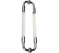 Barn Door Handle,Clear Acrylic Front Door Handles 48in/33in/25in/19in/13in,Double Sided Modern Interior Exterior Round