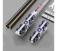 Barn Door Hardware Kit with Soft Open and Close, 1 2 3 4 5 Meter Sliding Track System for Closet Doors, Top Mount Pocket Door Rollers Set for Cabinet(5.4m/18ft)