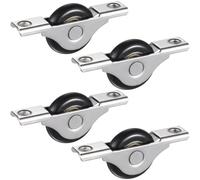 Barn Door Kit 4pcs Sliding Door Roller Replacement Sliding Door Wheels Replacement Kit Closet Door Roller Pulley Scroll Wheel Desk Wheel Wardrobe Guide Metal