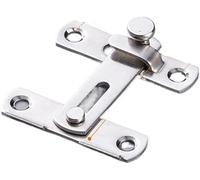 Barn Door Latch,Gate Swing Slide Lock, Right Angle Stainless Steel Hasp Buckle Sliding Cage Security Hardware with Screws Window Cabinet,1PC(2inchsilvery 180)