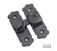 Barn Door Lock Rustproof Security Deadbolt for Sliding Doors Garage Privacy Degree Multiple Alloy 90 Fence Aluminum Mechanism Locking Colour Options (Grey)