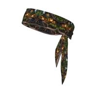 Barn Door Print Head Tie Headbands Athletic Sweatbands for Men Women Head Tie Sport Bandana for Yoga Gym