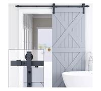 Barn Door Slides,Sliding Barn Door Track -Smoothly and Quietly,Compatible with Various Doors(144" Track (Single Door))