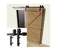 Barn Door Sliding Hardware Kit,Double-Door Silent and Smooth Track,Steel Sliding Door Track Set,Suitable for Indoor and Outdoor Use(400cm Orbit)