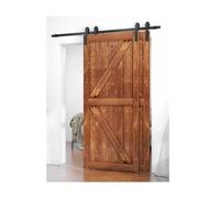 Barn Door Sliding Hardware Kit,Silent and Smooth Double Door Track,Carbon Steel Wall-Mounted Track,Suitable for Indoor and Outdoor Use(400cm Orbit)