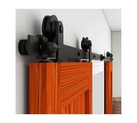 Barn Door Sliding Hardware Kit,Steel Sliding Door Track Set,Double-Door Silent and Smooth Track,Suitable for Indoor and Outdoor Use(120cm Orbit)