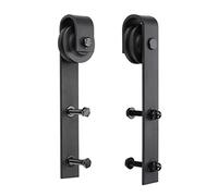 Barn Door Sliding Kit, 2 Pcs Black Rustic Carbon Steel Sliding Wood Barn Door Hardware Hanger Roller,Roller Door Hardware(A01 Roller)