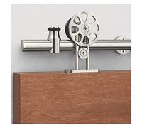 Barn Door Sliding Kit, Sliding Barn Door Hardware Kit Stainless Steel Top Mount for Single Doors,Roller Door Hardware(8ft (2.44m))