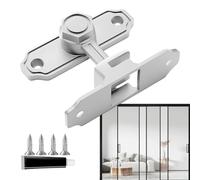 Barn Door Sliding Latch: 90/180 Degree Screen Lock, Security Hook | Security Pierls, Sliding Latch for Gate and Garage, Includes 4 Screws 1 Glue
