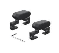 Barn Door Stopper 2pcs for 1-9/16" Top Track, Barn Door Center Stop Block | Sliding Door Stop with Hex Wrench & Rubber Buffer, Anti-Derailment Hardware for Single and Double Barn Doors, Black