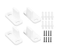 Barn Door Stopper Heavy Duty Carbon Steel Plastic Wall Protector Door Stop Hardware for Home Office Hotel Dormitory Cabinet White 44x23x20mm 4 Pack