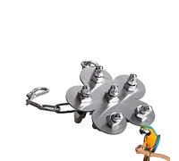 Barn Eleven Stainless Steel Toy for Bird Bird Cage Hanging Bite Toy Cage Display Pendant for Parrot Macaw African Greys Cockatoo Parakeet Cockatiels Conure