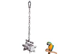 Barn Eleven Stainless Steel Toy for Bird Bird Cage Hanging Bite Toy Cage Display Pendant for Parrot Macaw African Greys Cockatoo Parakeet Cockatiels Conure
