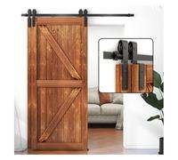 Barn Hanging Rail Sliding Door,Pulley Track Silent Monorail,Sliding Barn Door Hardware Kit,Suitable for Storage Rooms,Bathrooms,and Studies(98.4" Track (Single Door))