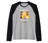 Barn Hunt 2026 with Cute Rats and hay Bale and Dog Butts Raglan Baseball Tee