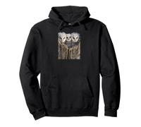Barn Owl Babies Heart Face Birdwatcher Design Pullover Hoodie
