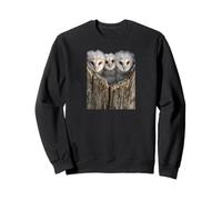 Barn Owl Babies Heart Face Birdwatcher Design Sweatshirt