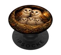 Barn Owl Bird Bird Watcher Spring Bird of Prey Owl PopSockets Adhesive PopGrip