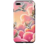 Barn Owl Bird Watcher Gift Pink Clouds Dreamy Sky Case for iPhone 7 Plus/8 Plus