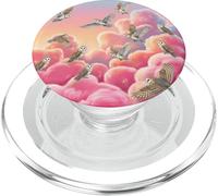 Barn Owl Bird Watcher Gift Pink Clouds Dreamy Sky PopSockets PopGrip for MagSafe