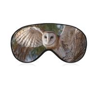 Barn Owl Bird Wildlife Animal Soft Sleep Mask Funny Eye Shade Blindfold Eyemask for Travel Sleeping