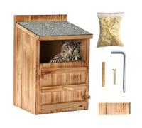 Barn Owl Box Bird Outdoor Wooden Nesting Shelter Box