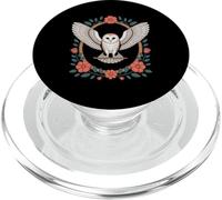 Barn Owl Cottagecore Floral Wreath Rustic Nature PopSockets PopGrip for MagSafe