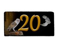 Barn Owl House Number Slate Name Gate Sign Plaque Door Personalised SL03