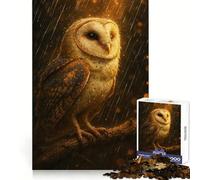Barn Owl in The Rain Puzzle for Adults 1000 Pieces Intellect Skill Pleasant Downtime Ideal Fit Meaningful Gift (50x75cm)