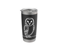 Barn Owl Line Art Birdwatcher Stainless Steel Insulated Tumbler