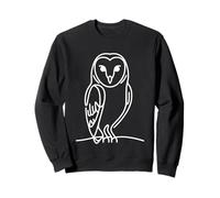 Barn Owl Line Art Birdwatcher Sweatshirt