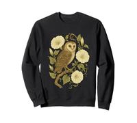 Barn Owl Moonflower Botanical Tee Cottagecore Forestcore Owl Sweatshirt