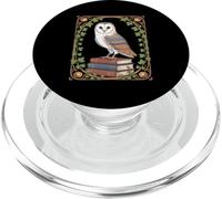 Barn Owl On Vintage Books Ivy Frame Cottagecore Aesthetic PopSockets PopGrip for MagSafe
