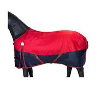 BARN & STABLE 600Denier 3000mm/3000mvp Super Waterproof & Breathable Horse Blankets for Winter with 200g Fill (Classic Red/Navy, 75 Inch)