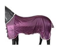 BARN & STABLE Breathable and UV Protective Tear-Resistant Mesh Horse Fly Sheet Comfy Equine Summer Sheet with Removable Web Leg Straps (Dark Purple, 81 in)