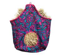 BARN & STABLE Horse Hay Bag with Metal Snap Fastener Large Capacity Feeding Bag with Open Feed Hole Hay Feeder for Slow Feeding Hay Sack Storage Bag for Horse Cow Goats Donkey Cattle Rabbit