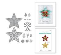 Barn Star Wreath Etched Dies from The Country Christmas Collection by Annie Williams