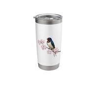 Barn Swallow Cherry Blossoms Birdlover Birdwatcher Bird Stainless Steel Insulated Tumbler