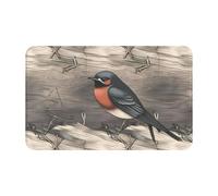 Barn Swallow in Graphite Front Door Mat, Dirt Trapper Floor Mats All-Weather Heavy Duty Welcome Mats for Entryway Absorben Bath Mat Non-Slip Low Profile Doormat Area Rug 20" x 31.5"
