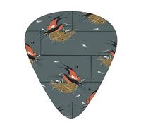 barn swallow in graphite Guitar Picks with Organizer Storage Box Guitar Plectrums 12PCS 3 Thickness Thin Medium Heavy 0.46 0.71 0.96mm Guitar Picks For Acoustic Electric or Bass Guitars