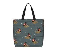 Barn Swallow in Graphite Print Canvas Tote Bags for Women Reusable Grocery Bag Large Gym Canvas Cloth Pouch Portable Shopping Handbag with Inner Pocket