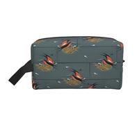 barn Swallow in Graphite Printed Travel Storage Pouch, Double Sided Large Bag for Clothes and Personal Accessories